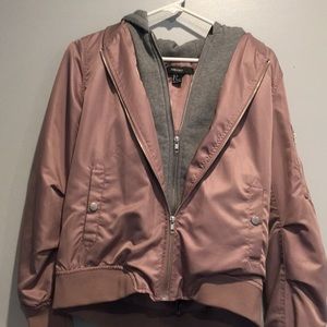 forever 21 rose bomber jacket